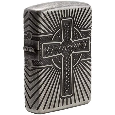Zippo Keltsches Kreuz Design Silber Feuerzeug - lighter Zippo Keltsches Kreuz Design Silber Feuerzeug - lighter