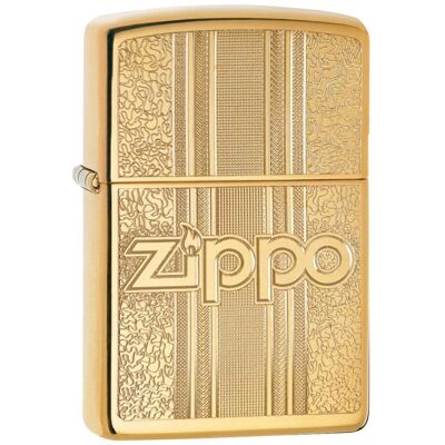 Zippo Unisex Modelo Design Isqueiro Antivento - Latão Polido, Regular Zippo Unisex Modelo Design Isqueiro Antivento - Latão Polido, Regular