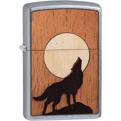 Zippo Wolf Wolf Inlay Luna Accendino - Antivento, Ricaricabile, USA Zippo Wolf Wolf Inlay Luna Accendino - Antivento, Ricaricabile, USA