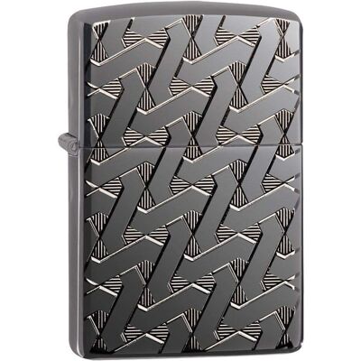 Zippo Tissu Géométrique Gelé Noir Zippo Tissu Géométrique Gelé Noir