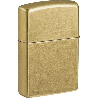 Zippo Regular Street Ottone Antivento - Accendino Zippo Regular Street Ottone Antivento - Accendino