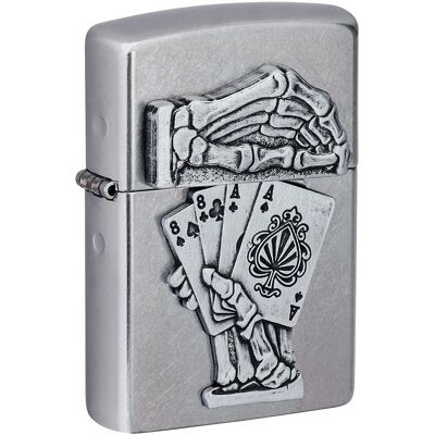 Zippo Dead Mans Hand Emblem Feuerzeug - Poker Hand Winddicht Metall Zippo Dead Mans Hand Emblem Feuerzeug - Poker Hand Winddicht Metall