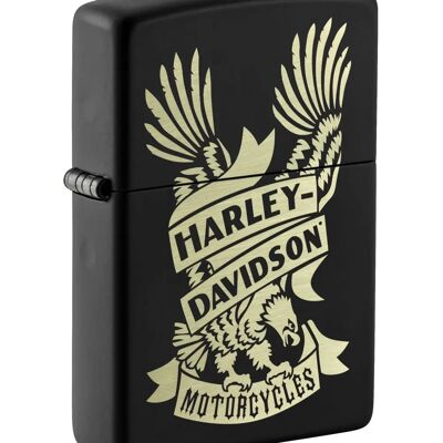 Zippo Harley Davidson mattschwarzes Feuerzeug - Motorrad Zippo Harley Davidson mattschwarzes Feuerzeug - Motorrad