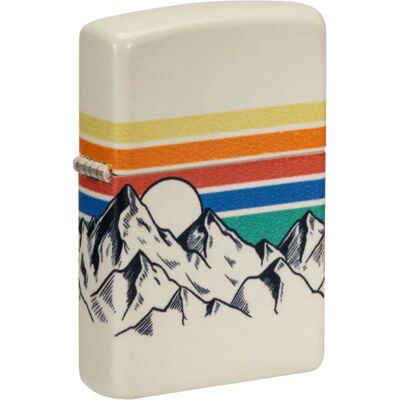 Briquet Zippo Mountain Design Coupe-Vent - Réutilisable, Métal Briquet Zippo Mountain Design Coupe-Vent - Réutilisable, Métal