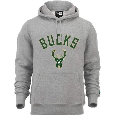 Sudadera con Capucha Milwaukee Bucks - Logo del Equipo, Gris Sudadera con Capucha Milwaukee Bucks - Logo del Equipo, Gris