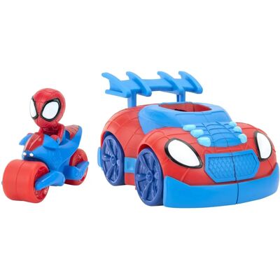 Veículo Web Strike Marvel Spidey e Amigos - Carro de Brinquedo com Figura Veículo Web Strike Marvel Spidey e Amigos - Carro de Brinquedo com Figura