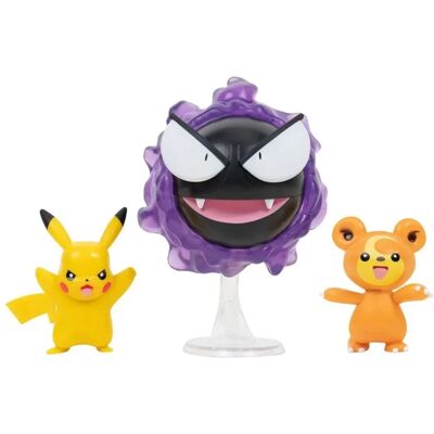 Jazwares Pokémon Sada Bojových Figur - Teddirusa, Pikachu, Nebulak (PKW2347) Jazwares Pokémon Sada Bojových Figur - Teddirusa, Pikachu, Nebulak (PKW2347)