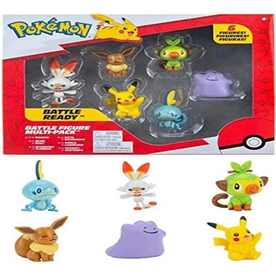 Jazwares Pikachu Modelo - 6 Figuras de Ação para Batalha Jazwares Pikachu Modelo - 6 Figuras de Ação para Batalha