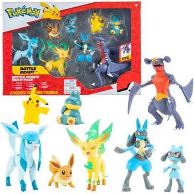 Jazwares Pokémon Zestaw walkowych figurek 8 sztuk - Garchom, Pikachu i więcej Jazwares Pokémon Zestaw walkowych figurek 8 sztuk - Garchom, Pikachu i więcej