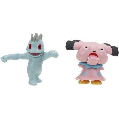 Jazwares Pokémon Battle Figur Set - 2er Pack - Machop & Snubbull Jazwares Pokémon Battle Figur Set - 2er Pack - Machop & Snubbull