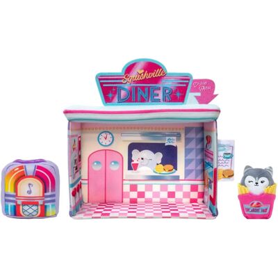 Maison de Poupées Squishville - Darling Diner - Taille Unique - Scène de Jeu - Publicité Maison de Poupées Squishville - Darling Diner - Taille Unique - Scène de Jeu - Publicité