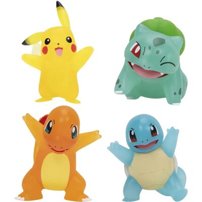 Pokémon Pikachu Charmander Bulbasaur Squirtle Figuren - Durchscheinend 7,5cm Pokémon Pikachu Charmander Bulbasaur Squirtle Figuren - Durchscheinend 7,5cm