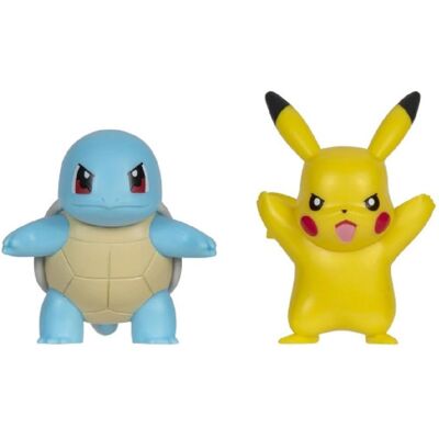 Figurines Pokémon Pikachu et Squirtle - 5cm - Enfants - Publicité Figurines Pokémon Pikachu et Squirtle - 5cm - Enfants - Publicité