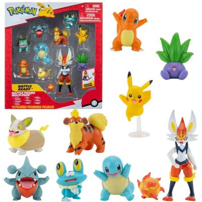 Conjunto de Figuras de Batalha Jazwares Pokémon - Mult-Pack de 10 peças (PKW2855) Conjunto de Figuras de Batalha Jazwares Pokémon - Mult-Pack de 10 peças (PKW2855)