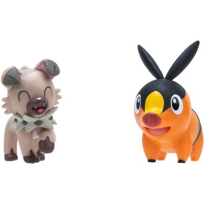 Ensemble de Figures de Combat Pokémon Jazwares – Pack de 2, 5 cm, Tepig & Rockruff - Publicité Ensemble de Figures de Combat Pokémon Jazwares – Pack de 2, 5 cm, Tepig & Rockruff - Publicité