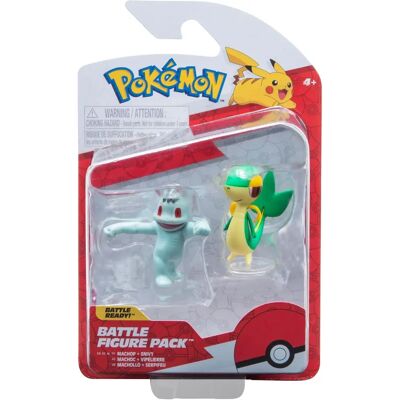 Jazwares Ensemble de Figurines de Combat Pokémon 2 Pack – Machop et Snivy - Publicité Jazwares Ensemble de Figurines de Combat Pokémon 2 Pack – Machop et Snivy - Publicité