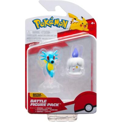 Jazwares Pokémon Litwick Horsea 5cm Kampf-Figuren-Set Jazwares Pokémon Litwick Horsea 5cm Kampf-Figuren-Set