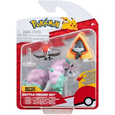 Figurine de Combat Pokémon Jazwares Snorunt Pikipek Galarian Ponyta - Publicité Figurine de Combat Pokémon Jazwares Snorunt Pikipek Galarian Ponyta - Publicité