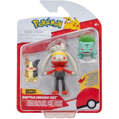 Jazwares Pokémon - Ensemble de 3 Figurines de Combat - Publicité Jazwares Pokémon - Ensemble de 3 Figurines de Combat - Publicité