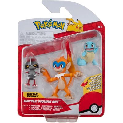 Set de Figurines Pokémon - Pack de 3 Figures de Combat Set de Figurines Pokémon - Pack de 3 Figures de Combat