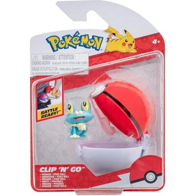Jazwares Pokémon Froakie et Poké Ball - Ensemble de Figurines - Publicité Jazwares Pokémon Froakie et Poké Ball - Ensemble de Figurines - Publicité