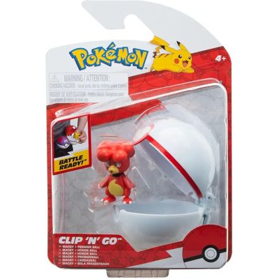 Jazwares Magby & Premier Ball Spielzeug - Clip 'n' Go Pokémon Jazwares Magby & Premier Ball Spielzeug - Clip 'n' Go Pokémon