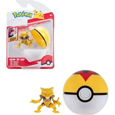 Jazwares Pokémon - Clip 'n' Go Abra Level Ball Kinderspeelgoed Jazwares Pokémon - Clip 'n' Go Abra Level Ball Kinderspeelgoed