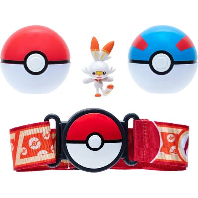 Pokemon JW003158 Clip'N Go Poke Ball Scorbunny - Zabawka Pokemon JW003158 Clip'N Go Poke Ball Scorbunny - Zabawka