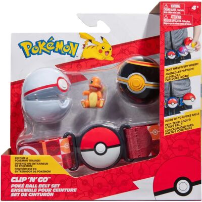 Jazwares Pokémon Clip 'n' Go - Poké Ball Gürtel Set - Charmander, Poké Ball, Luxury Ball, Premier Ball Jazwares Pokémon Clip 'n' Go - Poké Ball Gürtel Set - Charmander, Poké Ball, Luxury Ball, Premier Ball