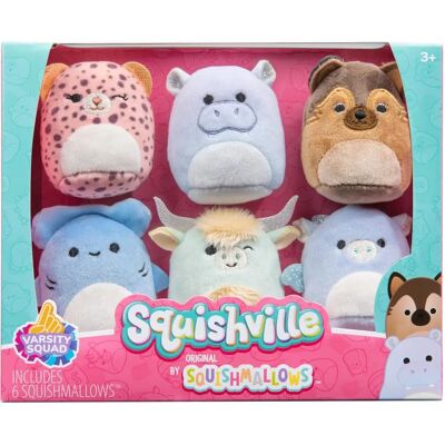 Jazwares Varsity Squad Mini Squishmallows Figurines - Peluche 6-pack Jazwares Varsity Squad Mini Squishmallows Figurines - Peluche 6-pack