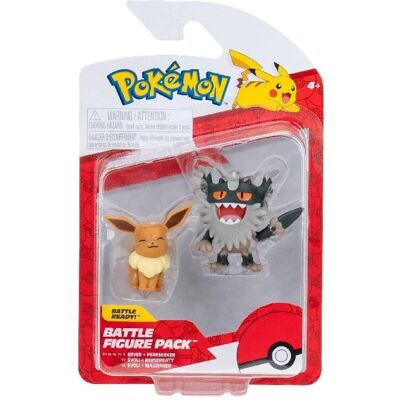 Pokémon - Perrserker & Evoli Battle Figuren - 2er-Pack - Spielzeug Pokémon - Perrserker & Evoli Battle Figuren - 2er-Pack - Spielzeug
