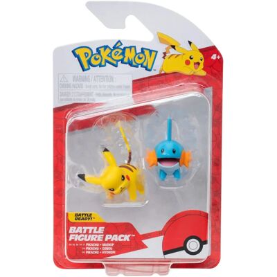Jazwares Pokémon - Kampf Figuren Set 2er Pack Mudkip & Pikachu Jazwares Pokémon - Kampf Figuren Set 2er Pack Mudkip & Pikachu