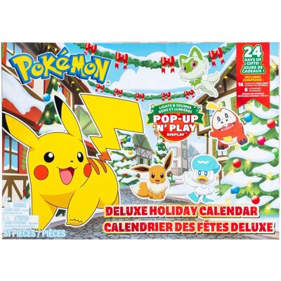 Jazwares Pokémon - Calendrier de l'Avent Deluxe Figures de Combat Fête 2024 - Publicité Jazwares Pokémon - Calendrier de l'Avent Deluxe Figures de Combat Fête 2024 - Publicité