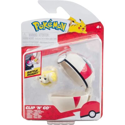 Jazwares Pikachu Figur - Clip'n'Go Poké Balls Fidough & Timer Ball Jazwares Pikachu Figur - Clip'n'Go Poké Balls Fidough & Timer Ball