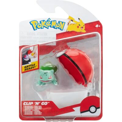 Figur - Clip N'Go Bulbasaur con Poke Ball - Pokémon Figur - Clip N'Go Bulbasaur con Poke Ball - Pokémon