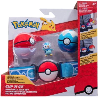 Jazwares Quaxly Kinderspielzeug - Clip 'n' Go Pokéball Gürtel-Set Jazwares Quaxly Kinderspielzeug - Clip 'n' Go Pokéball Gürtel-Set