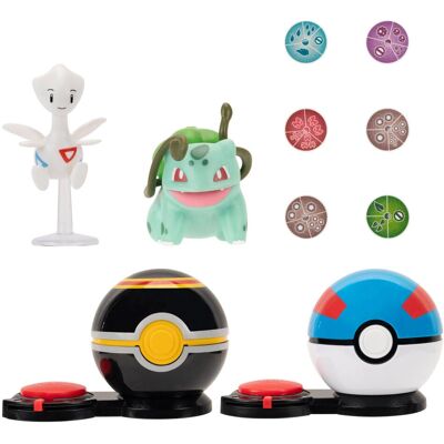 Jazwares Pokémon - Surprise Attack Game Togetic & Luxury Ball vs. Bulbasaur #4 & Great Ball Jazwares Pokémon - Surprise Attack Game Togetic & Luxury Ball vs. Bulbasaur #4 & Great Ball