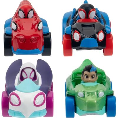 Jazwares Marvel Spidey Amazing Metals 4-Pack - Dinosaurië voertuigen Jazwares Marvel Spidey Amazing Metals 4-Pack - Dinosaurië voertuigen