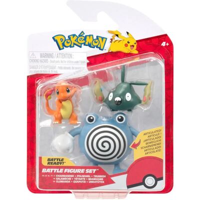 Pokémon Pokémon Charmander Trubbish Poliwhirl Action Figures Set - Action Figures Pokémon Pokémon Charmander Trubbish Poliwhirl Action Figures Set - Action Figures
