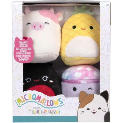 Squishmallows Micromallows Pack de 4 Peluches de 2,5” Squishmallows Micromallows Pack de 4 Peluches de 2,5”