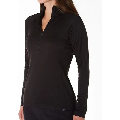 Patagonia Damen Capilene Midweight Zip-Neck - Schwarz - Basisschicht Patagonia Damen Capilene Midweight Zip-Neck - Schwarz - Basisschicht
