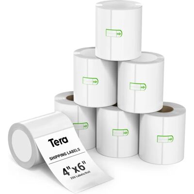 Tera LP-0001 Etikettenband - 250 Etiketten/Rolle, 6 Rollen Tera LP-0001 Etikettenband - 250 Etiketten/Rolle, 6 Rollen