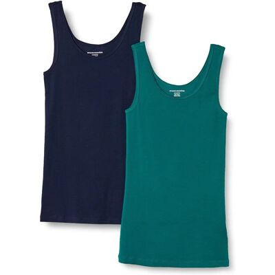 Amazon Nők Slimfit Tank - Csomag 2 db - Sötétzöld és sötétkék - Top Amazon Nők Slimfit Tank - Csomag 2 db - Sötétzöld és sötétkék - Top