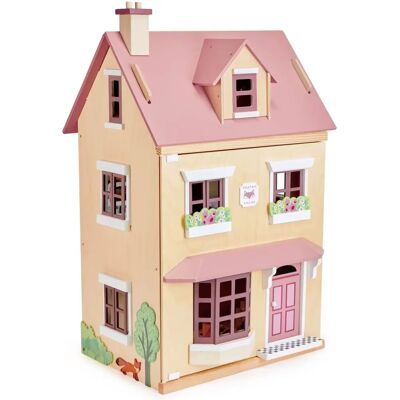Tender Leaf Pink Villa Dollhouse - 44x37x71cm - Dolls Tender Leaf Pink Villa Dollhouse - 44x37x71cm - Dolls