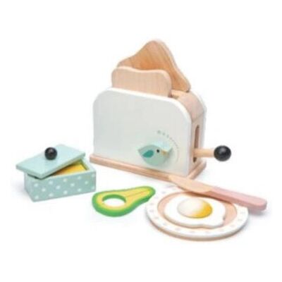 Tender Leaf Toys Natürliches Frühstückstoaster-Set - Rollenspiel & Bildungsspiel Tender Leaf Toys Natürliches Frühstückstoaster-Set - Rollenspiel & Bildungsspiel