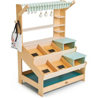 Tender Leaf Toys Market Stall - Multi-Size Kids Wooden Play Set Tender Leaf Toys Market Stall - Multi-Size Kids Wooden Play Set