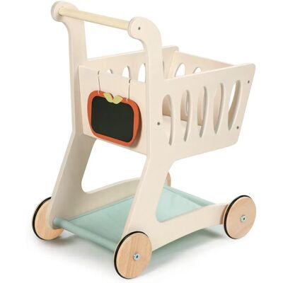 Tender Leaf White Wooden Toy Shopping Cart - Toy Shopping Cart Tender Leaf White Wooden Toy Shopping Cart - Toy Shopping Cart