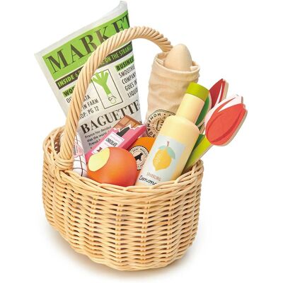 Tender Leaf Toys Wicker Shopping Basket - Toy Basket Set for Kids Tender Leaf Toys Wicker Shopping Basket - Toy Basket Set for Kids