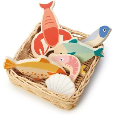Tender Leaf Toys Seafood Seafood Wooden Playset - Toy Set for Kids Tender Leaf Toys Seafood Seafood Wooden Playset - Toy Set for Kids