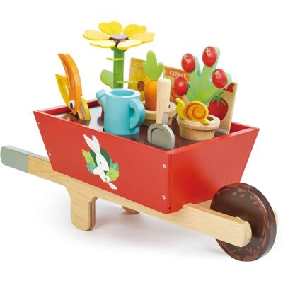 Tender Leaf Toys Garden Wheelbarrow Set - Wooden Garden Toy for Kids Tender Leaf Toys Garden Wheelbarrow Set - Wooden Garden Toy for Kids